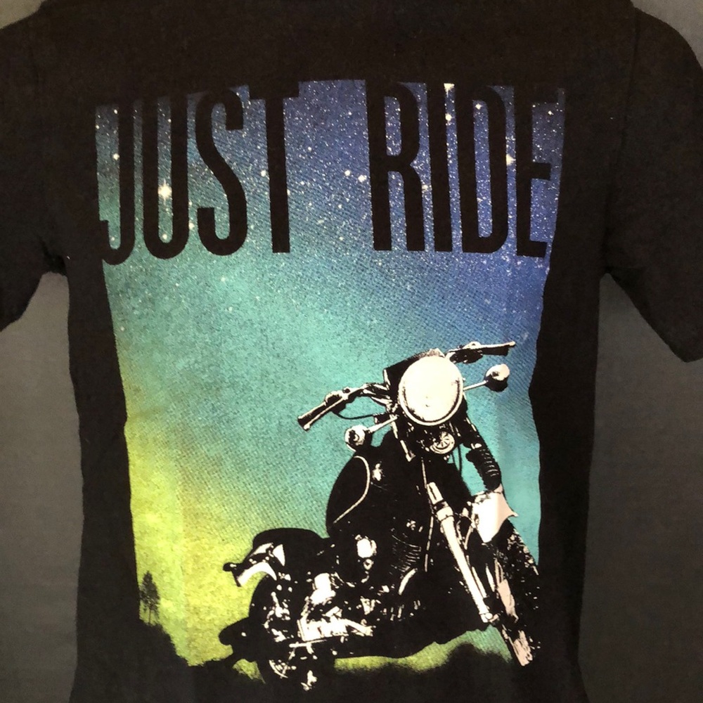 JUST RIDE motorcycle t-shirt - Picture 2 of 2